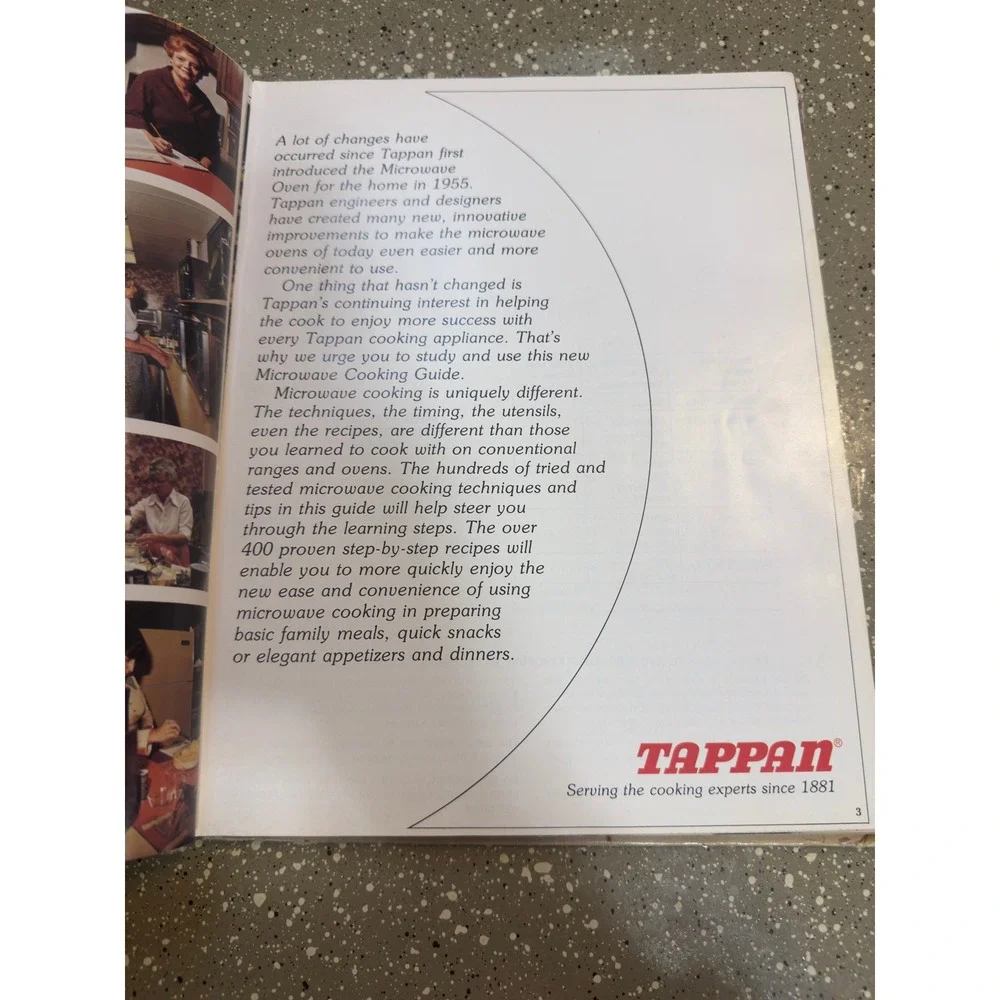 Tappan Microwave‎ Cooking Guide Cookbook Vintage Recipes Techniques Photos